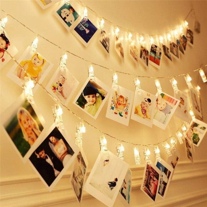 3.5M 20 LED Big Photo Clips LED Battery Powered Decoration Lights For Home