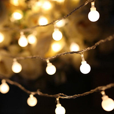 5M LED String Fairy Lights With 50 Ball Shaped Bulbs For Home And Outdoor Decoration