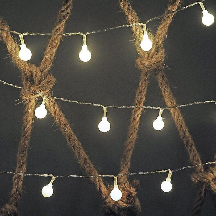 5M LED String Fairy Lights With 50 Ball Shaped Bulbs For Home And Outdoor Decoration