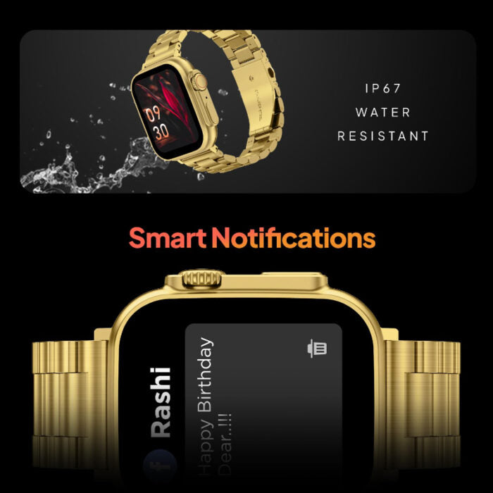 M9 Ultra Max Gold Edition Luxury Stainless Steel Sports Heart Rate Health Monitoring Watch Smart Watch