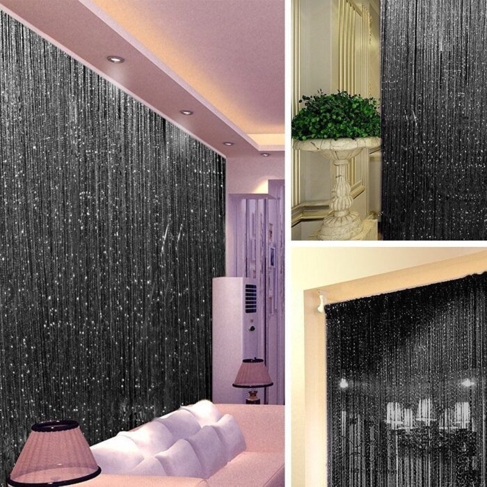 100cmX200cm Glitter Tassel Curtain String Door Room Panel Divider Window Decorative